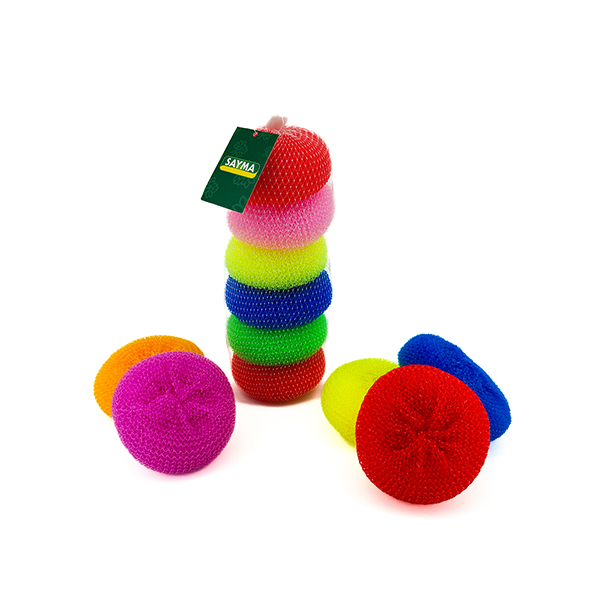 Ref. 79 - 6 Estropajos malla multicolor